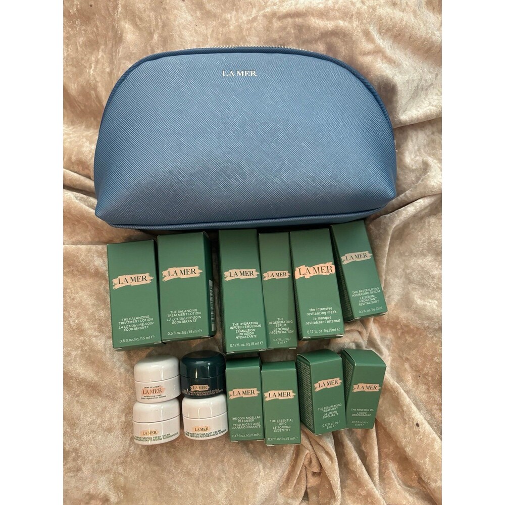 La Mer skincare set of 14 plus bag